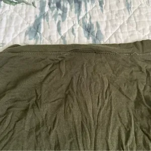 Free People Oh Me Oh My Bodysuit XS Olive Green Deep V Neck thumbnail 7