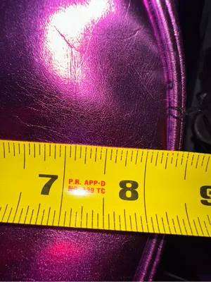 Triple Flip Metallic Purple Cylinder Duffel Tote Bag women girls Medium 13" 8.5" thumbnail 8