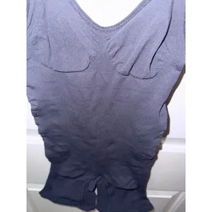 Sensil Womens Black Seamless Shapewear Bodysuit Mid Thigh Shaper‎ M/L NEW thumbnail 3