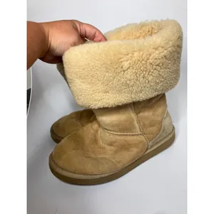 UGG Classic Tall 5815 Boots Women Size 10 Chestnut Tan Good Suede Shearling thumbnail 3