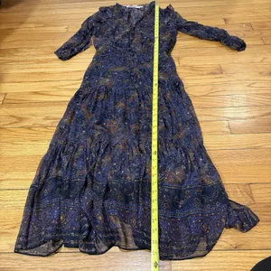 Veronica Beard Sabina Silk Boho Floral Maxi‎ Dress thumbnail 9