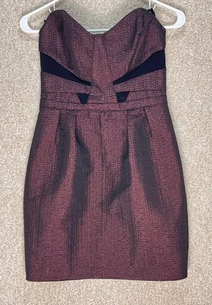 NWT sparkly dress strapless bustier‎ sweetheart mesh wedding guest hoco dress thumbnail 1