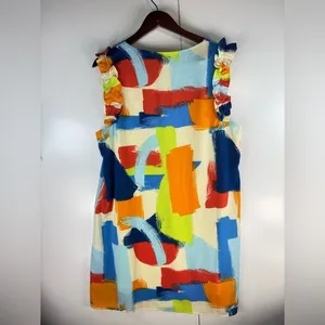 Betsey's‎ Boutique Shop paisley midi dress with flared sleeves Orange Xl thumbnail 3