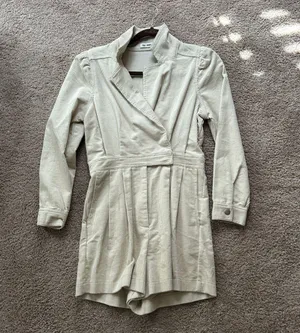Corduroy Romper Tan thumbnail 1