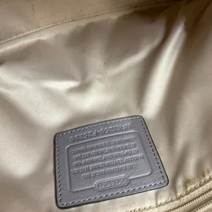 Coach Gray Medium Leather Tote Bag thumbnail 8