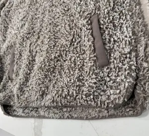 Altar’d State Sherpa Quarter Zip Pullover Jacket Women's Medium Teddy Bear Brown thumbnail 6