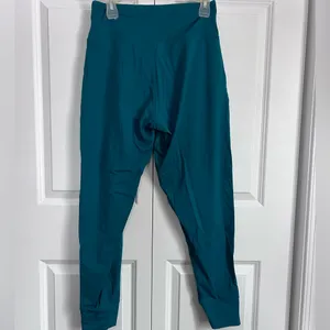 Teal women’s Athletic Pants jogger style with pockets Blue Size M thumbnail 3