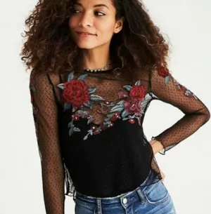 American Eagle Outfitters Mesh Long Sleeve thumbnail 2