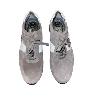 Michael Michael Kors Allie Trainer Sneakers Gray Suede Silver Metallic Size 9 thumbnail 2