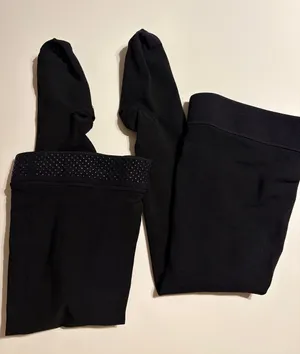 Amazon Women’s black compression thigh highs on-slip size large extra large new thumbnail 1