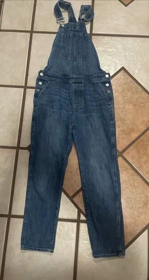 GAP Grey Denim Overalls thumbnail 1