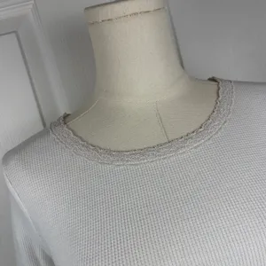 American eagle white lace trim long sleeve thumbnail 4