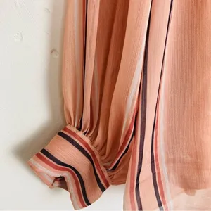 Hemant and Nandita Anthropologie striped button front blouse. Size XS. thumbnail 7