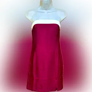 NWT Red & White Colorblock Strapless Mini Dress‎ - Small thumbnail 6