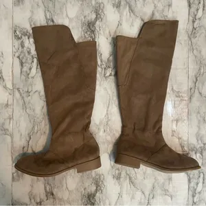 Windsor Faux Suede Tan Boots thumbnail 1