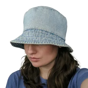 Vintage 90s Faded Glory Light Wash Denim Bucket Hat thumbnail 3
