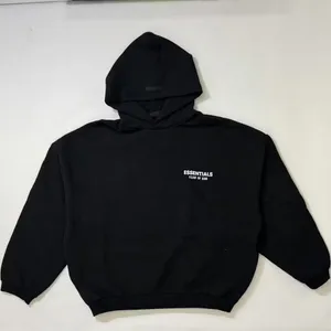 Essentials black hoodie Fw24 White lettering Xs thumbnail 1