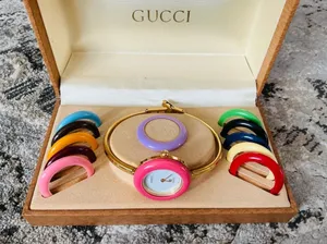 Beautiful Gucci Watch set with Interchangeable Color Bezels🔥🔥🔥 thumbnail 1