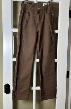 SONG4U Terracotta Brown Boyfriend Style Trousers Pants Size 5/27 thumbnail 2