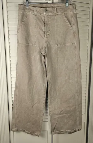 American Eagle Womens Gray Wide Leg‎ Stretch Jeans 16 thumbnail 1
