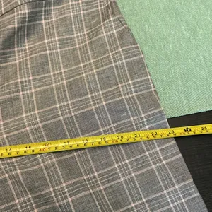 LOFT Curvy Plaid Wide Leg Pants Gray Pink Size 14 thumbnail 9