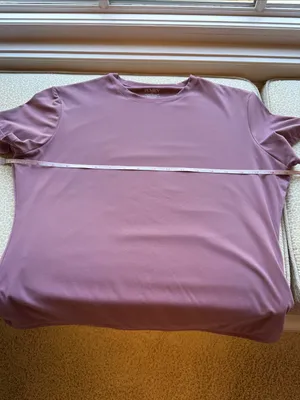 NWOT PUMIEY Crop Short-Sleeve Performance Top in Ormosia Size 2XL thumbnail 6