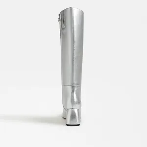 Circus by Sam Edelman Oaklyn Wide Calf Womens Boots Soft Silver 6 thumbnail 7