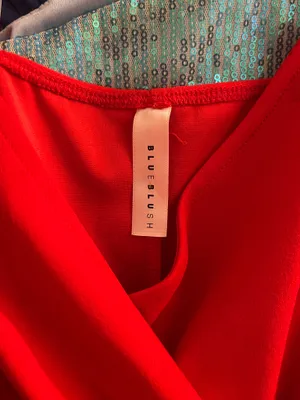 Blue blush red mini dress thumbnail 4
