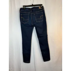 American Eagle Outfitters Jeans Womens 10 Blue Dark Wash Mid Rise Skinny thumbnail 7