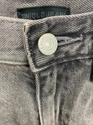 UNIQLO Barrel Silhouette Jeans Wide Leg Denim Gray 24 Low Rise Women 139864 thumbnail 5
