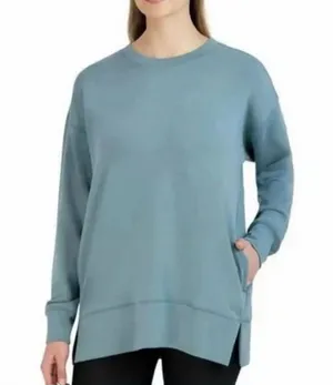 Sage Collective Scuba Cozy Crewneck Sweatshirt Green in Medium - C10-037 thumbnail 1