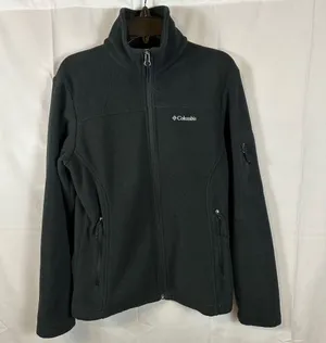Columbia Women’s Full Zip Fleece Jacket Coat Dark Green (Nearly Black) XS thumbnail 1