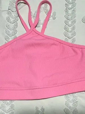 EleVen by Venus‎ Williams Pink Ribbed Double-Strap Sports Bra thumbnail 8
