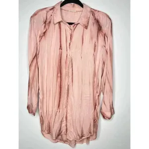 Pilcro Liquid Button Down shirt Coral size L thumbnail 4