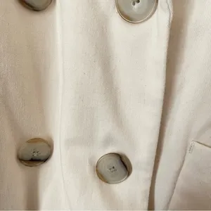 Madewell Undyed Padded Blazer Jacket in Natural Womens XL thumbnail 5