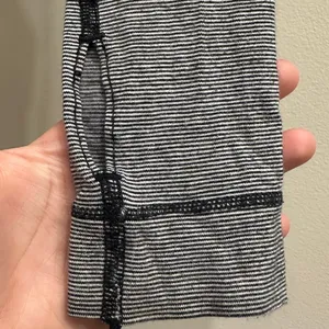 Lululemon Iconic‎ Wrap Surplice Top Wee Stripe White Black Size 2 Lounge Active thumbnail 6