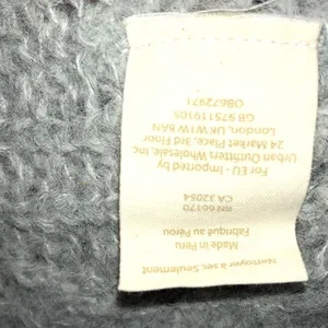 Free People Weekend Getaway Grey Ribbed Knit Alpaca Open Front Long Cardigan thumbnail 9
