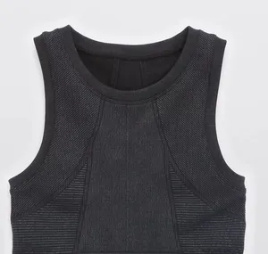 Aerie Offline Seamless Longline Sports Bra Washed‎ Black thumbnail 1