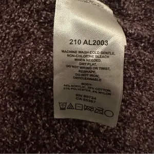 Columbia Sportswear Sweater Purple Marled Chunky V-Neck Textured Top size L thumbnail 6