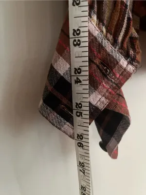 Free People SNOW TOP MOUNTAINS Red Plaid Shirt with Embroidered Sequins thumbnail 12