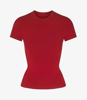 Skims Red Cotton Jersey Round-neck Stretch, Size Xsmall, $78 thumbnail 1