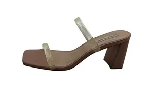 Steve Madden Size 8 High Heel Sandals Beige With Clear Straps thumbnail 9