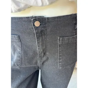 Black High Waisted Straight Leg Patch Pocket Denim Jeans‎ 2XL LC7874537-P2 thumbnail 5