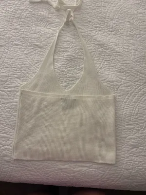 Forever 21 Halter Top White thumbnail 2