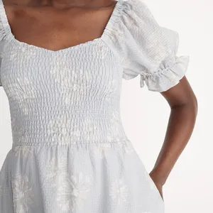 Madewell Silk Lucie Smocked‎ Mini Dress in Moody Blooms Size XL Women's thumbnail 2
