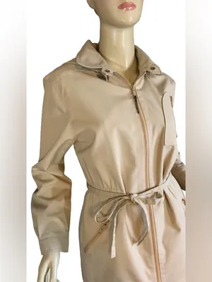 Vintage 1980'S Tan London Fog Lightweight Short Utility Trench Coat (11/12/M) thumbnail 10