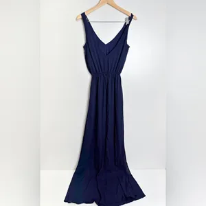 Show Me Your Mumu Kendall Maxi Dress‎ in Rich Navy Crisp Women's Size Small thumbnail 5