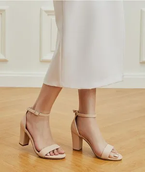 NEW Trary Nude Wedding Shoes Bride 3” Heel Rubber Sole Insole Cushion 10 thumbnail 7