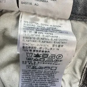 Levis Premium‎ 501 Jeans Women 27x 28 Black Denim Button Fly Straight Distressed thumbnail 11