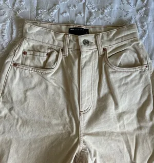 ASOS DESIGN Size 24 Beige Baggy Straight Pant Jeans thumbnail 1